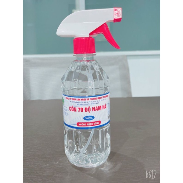 Cồn y tế 70 độ  chai 1 lít sát khuẩn, kháng khuẩn, diệt khuẩn tay chân và đồ dùng (Dạng chai xịt tiện dụng)