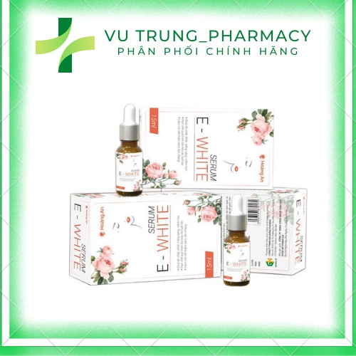 SERUM E-WHITE-Giúp da chắc khỏe, trắng sáng, mềm mịn Hạn chế quá trình lão hóa do tuổi tác Làm mờ vết thâm nám, tàn nhan