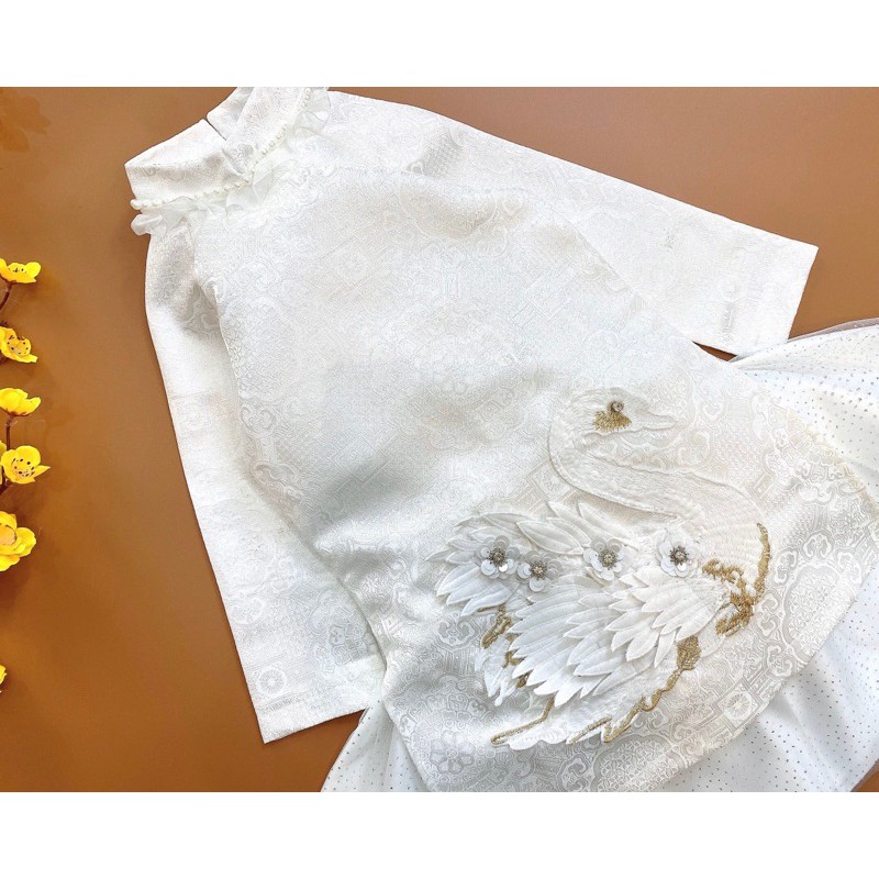 Áo dài thiên nga trắng - RABBITSHOP
