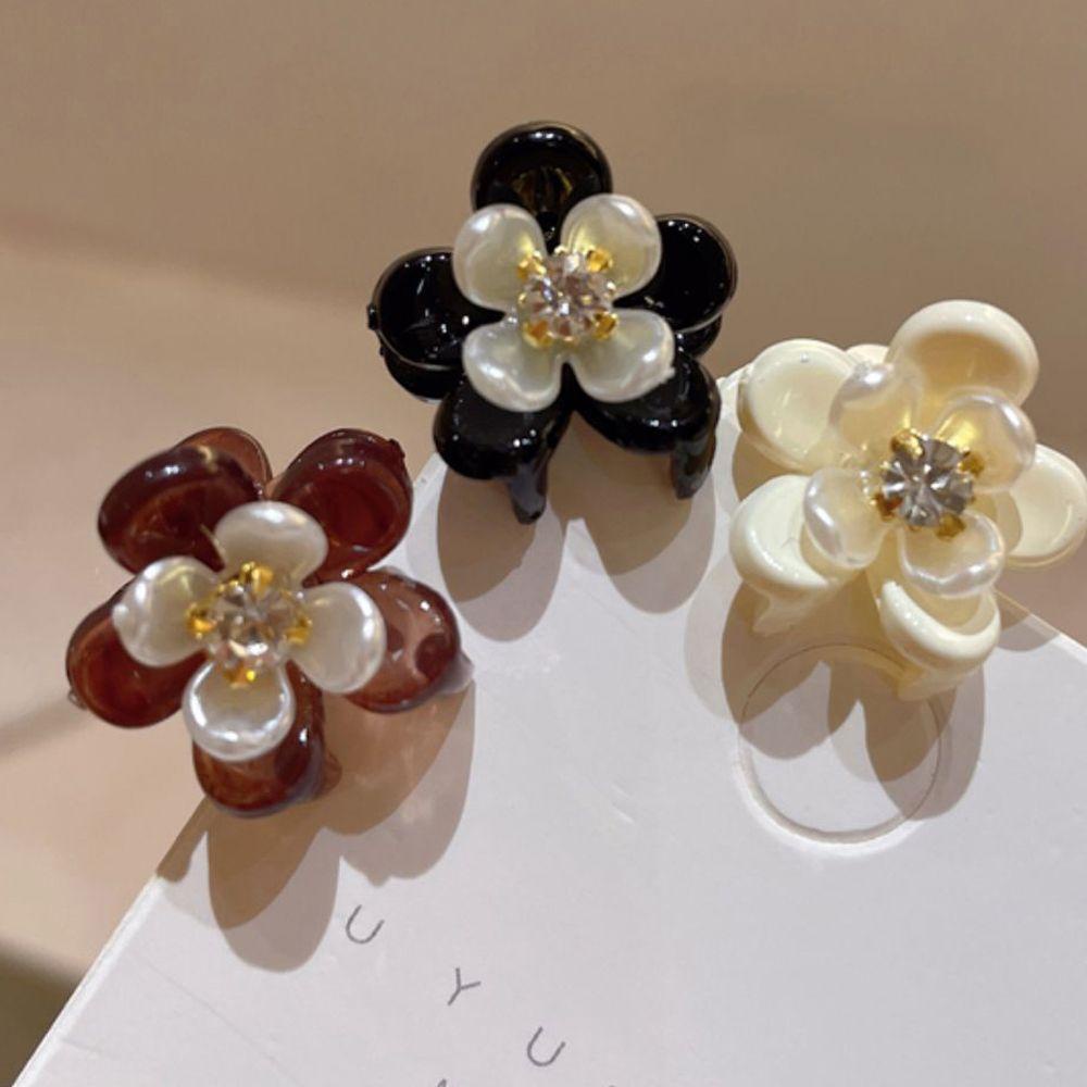 JARRED Kẹp Tóc Càng Cua Đính Hoa / Vỏ Sò Phong Cách Cổ Điển Sang Trọng Thời