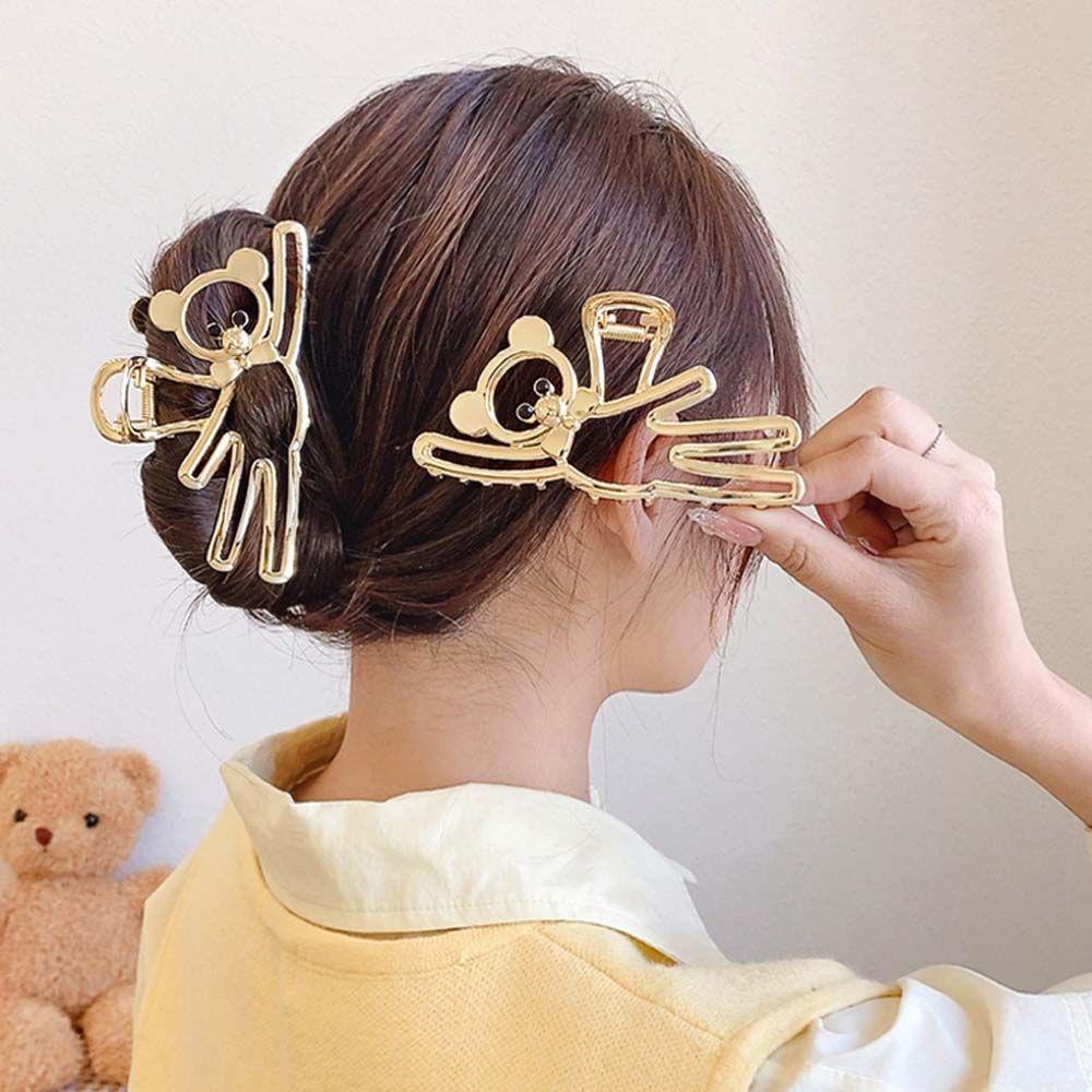 NICKOLAS Kẹp Tóc Móng Vuốt Hình Hoạt Hình Sáng Tạo Cho Nữ