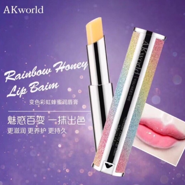 Son dưỡng môi cầu vồng Akworld Rainbow Honey Lip Balm