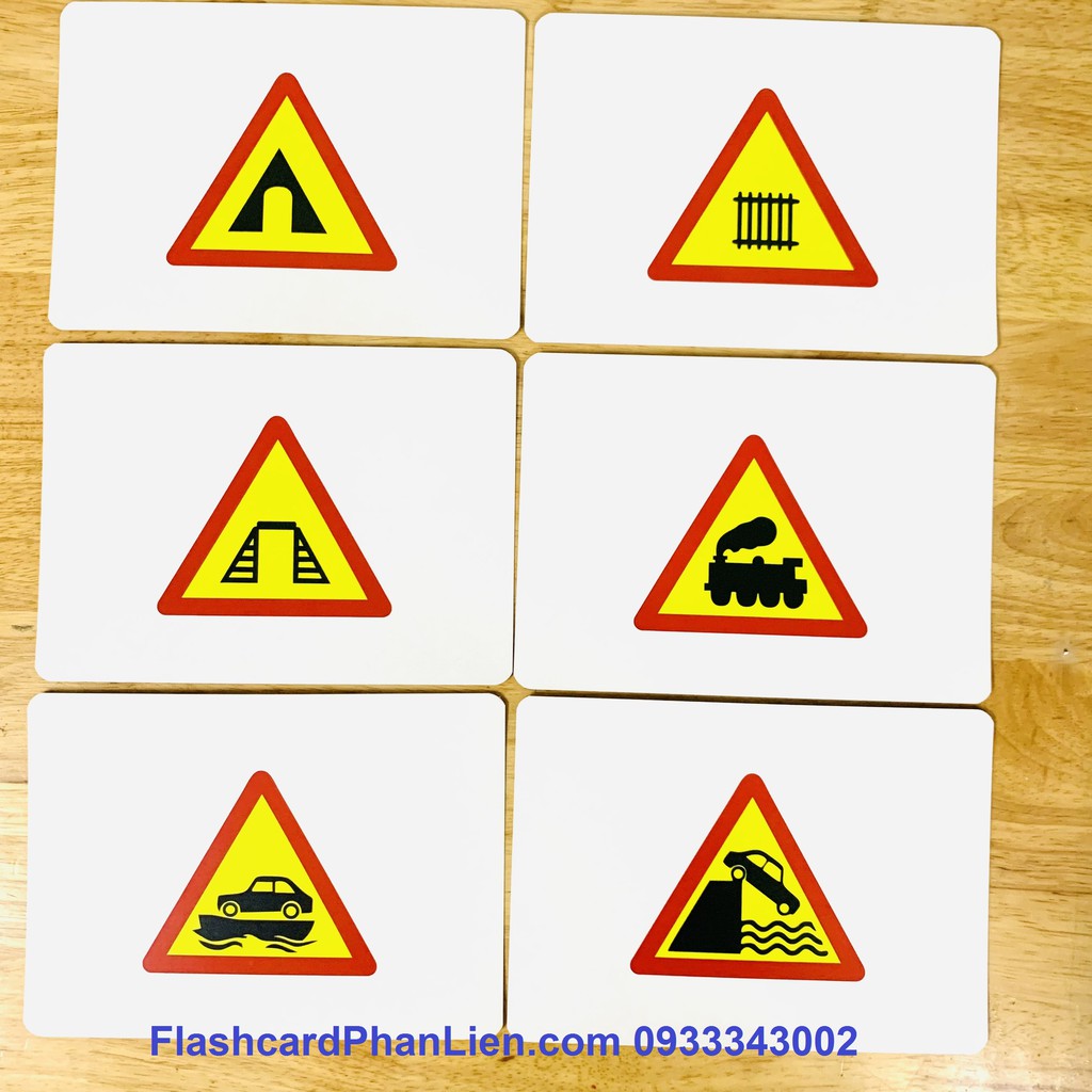 Thẻ Flashcard Biển báo giao thông đường bộ - thẻ học thông minh bìa cứng