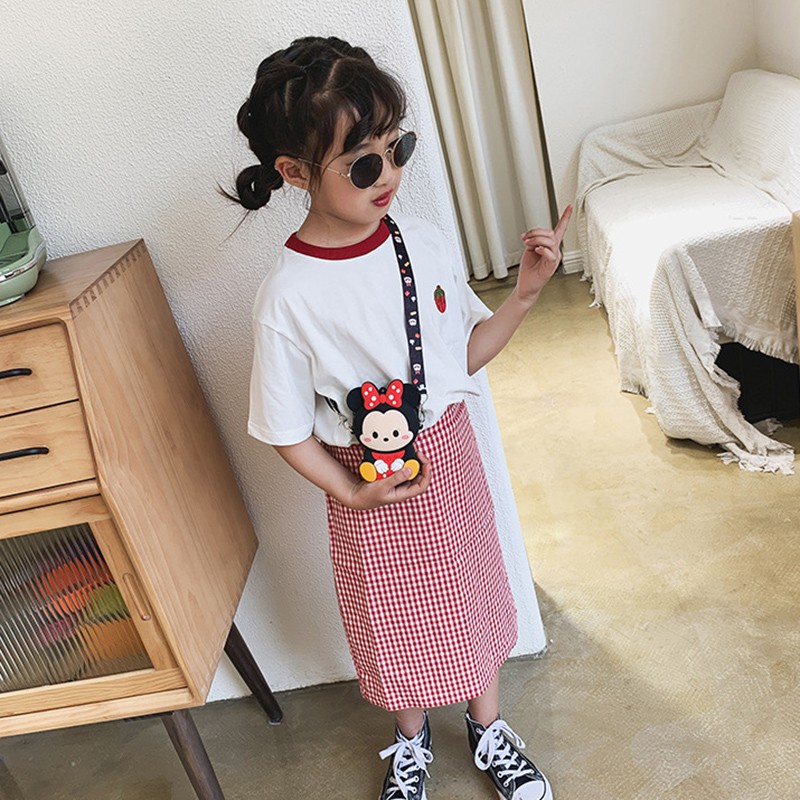 Túi Đeo Chéo Hình Chuột Mickey Minnie Dễ Thương Thời Trang Mùa Hè Cho Bé Gái