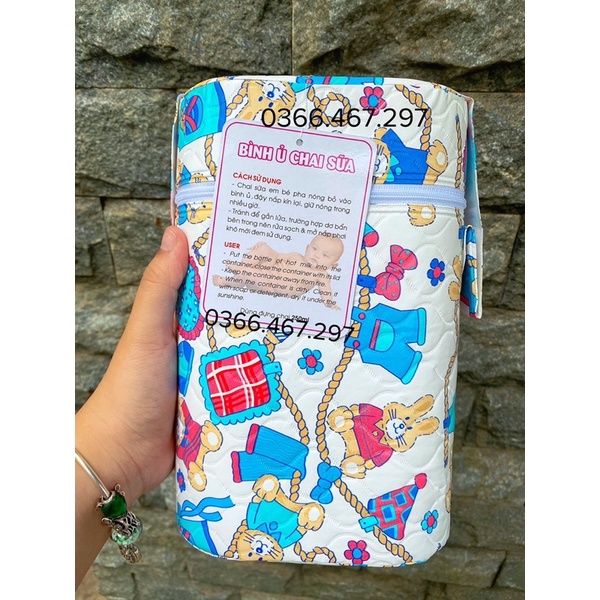 TÚI Ủ ĐƠN/ĐÔI GIỮ NHIỆT BÌNH SỮA 60ML-300ML