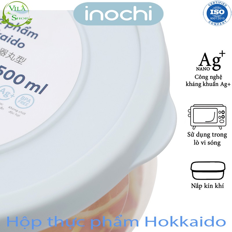 [ 6 Size ] Hộp Thực Phẩm, Hộp Nhựa Hình Tròn Cao Cấp Inochi - Không Mùi Nhựa Sử Dụng An Toàn Trong Lò Vi Sóng