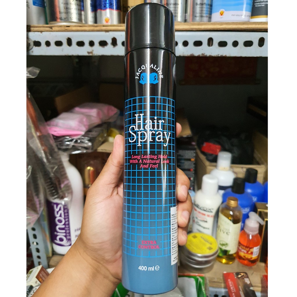 Keo xịt tóc Jacqualine Hair Spray - 400ml - Tạo kiểu, Định hình nếp tóc, Giữ nếp lâu