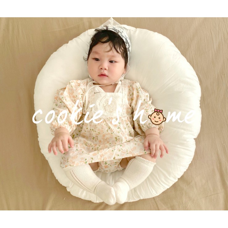 [Cookie'sHome x Royal Dress] Body cho bé gái sơ sinh coton phong cách Korea Hoàng gia mặc thôi nôi chụp hình studio