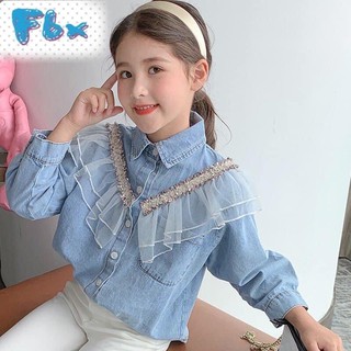 Áo bò ren bèo siêu xinh cho bé gái