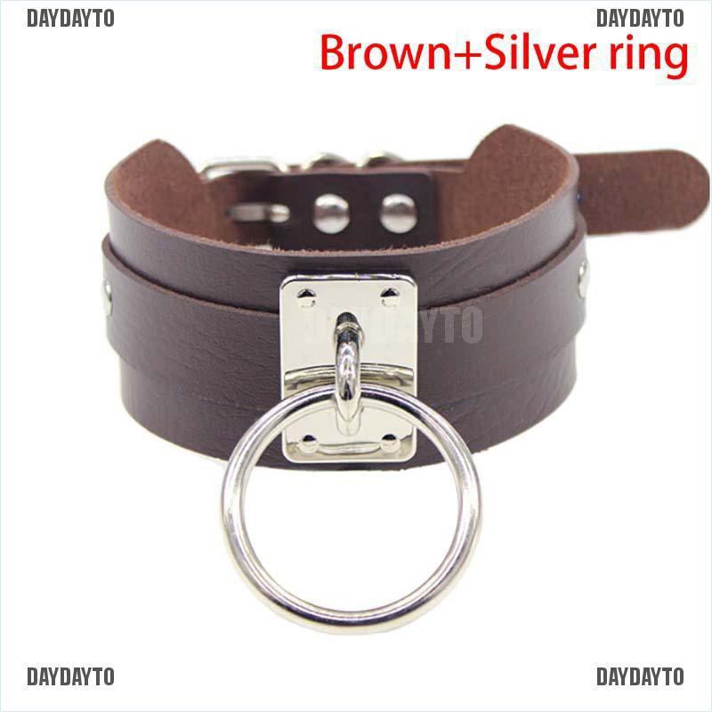 Vòng Cổ Choker Da PU Bản Rộng Phong Cách Gothic Punk Cho Nữ