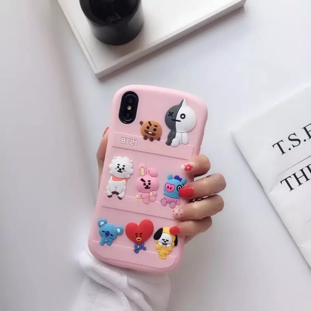 Ốp điện thoại BT21 BTS Tata Cooky Koya 6,6s,6 plus, 6s plus 7,8, 7,8 plus, X XS, XS MAX