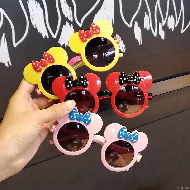 Cute Baby Girls Cartoon Minnie Design Anti-UV Sunglasses Fashion Kids Party Beach Glasses Eyewear