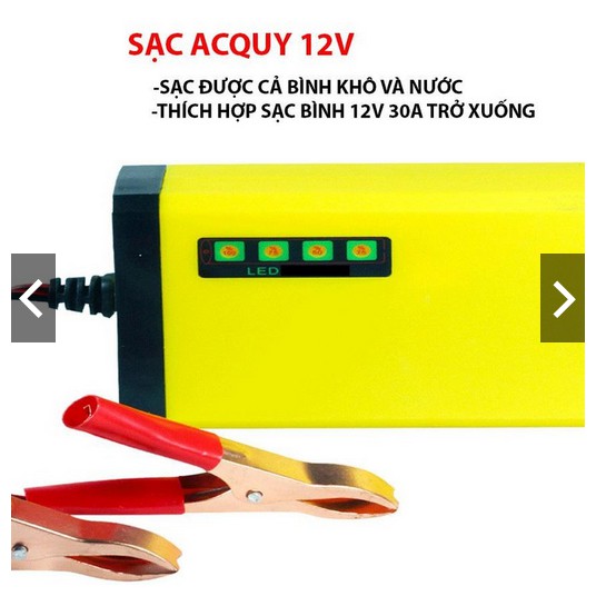 Bộ sạc ắc quy thông minh tự ngắt 12V 2ah - 20ah máy sạc ắc quy xe máy