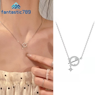 Dây chuyền mặt trăng và ngôi sao đính đá lấp lánh fantastic789