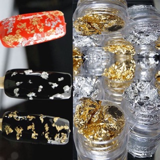 Set giấy bạc mỏng vụn trang trí móng tay-ĐỒ NAIL VIỆT