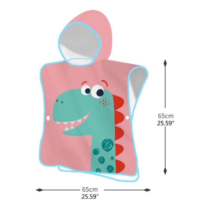 Khăn Trùm Đi Biển Hình Khủng Long Cho Bé Từ 2-8 Tuổi