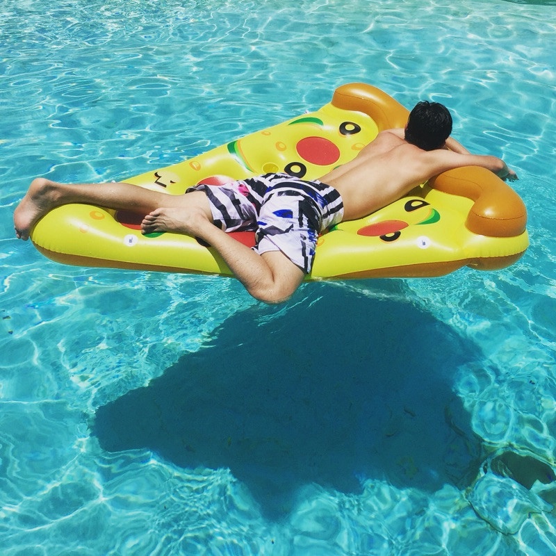 Phao bơi bơm hơi hình bánh pizza cỡ lớn 180cm dành cho người lớn