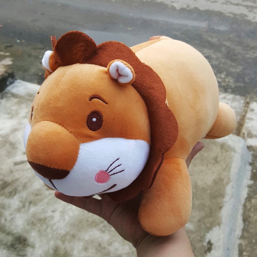 THÚ BÔNG SƯ TỬ NẰM SIÊU MỀM SIÊU CƯNG  GỐI ÔM SƯ TỬ DỄ THƯƠNG ĐÁNG YÊU CHẤT VẢI MIMNISO MỀM MỊN, AN TOÀN