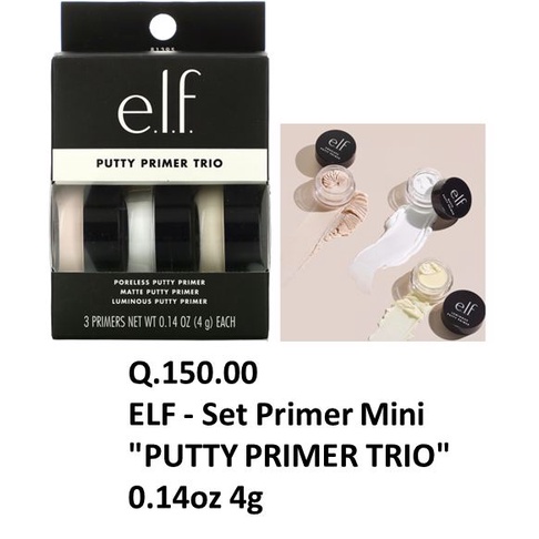 SET 3 KEM LÓT GIỮ LỚP TRANG ĐIỂM ELF PUTTY PRIMER TRIO CHÍNH HÃNG - 11297