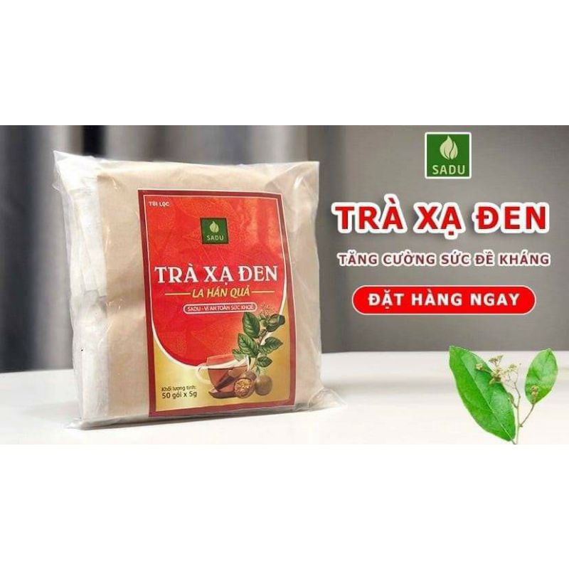Trà xạ đen la hán quả Sadu mát gan giải độc gan thanh lọc cơ thể bịch 250g gồm 50 túi lọc