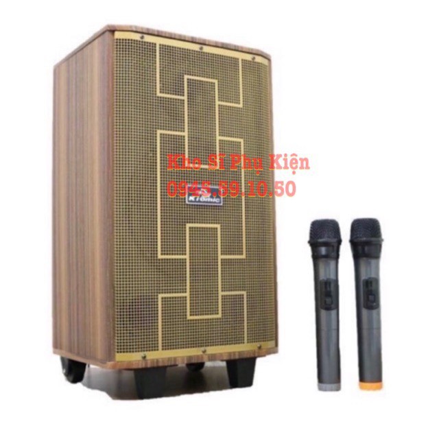 Loa kéo karaoke bluetooth kiomic k89 - 3 tấc - 2 micro có màn hình - mẫu mới 2020