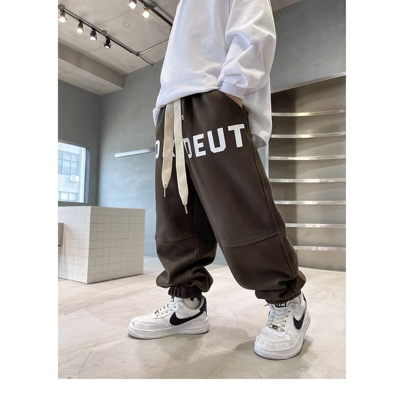 Quần Dài Dáng Rộng Thiết Kế Mới Đơn Giản Thời Trang Mùa Thu Đông Dành Cho Bé Trai