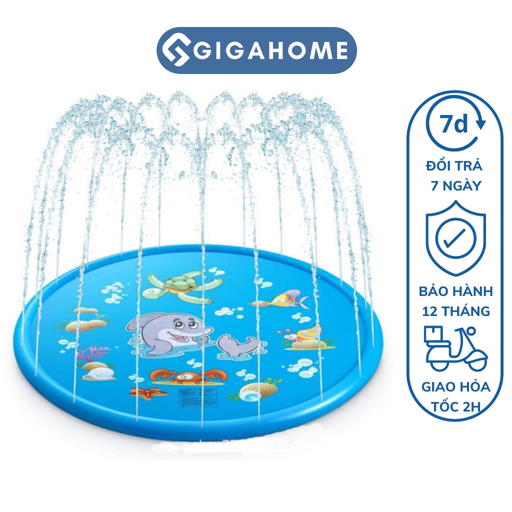Thảm Đệm Phun Nước Cho Bé 1.7m Ngoài Trời Vui Nhộn GIGAHOME 9383