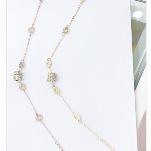 Lắc Tay Nữ Khoen Tròn Đính Đá Nhân Tạo Titan Ko Đen TT 3173