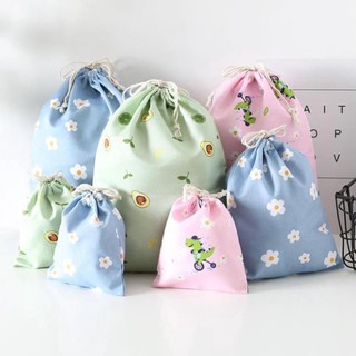 Túi đựng giày bằng cotton có dây kéo dùng khi du lịch