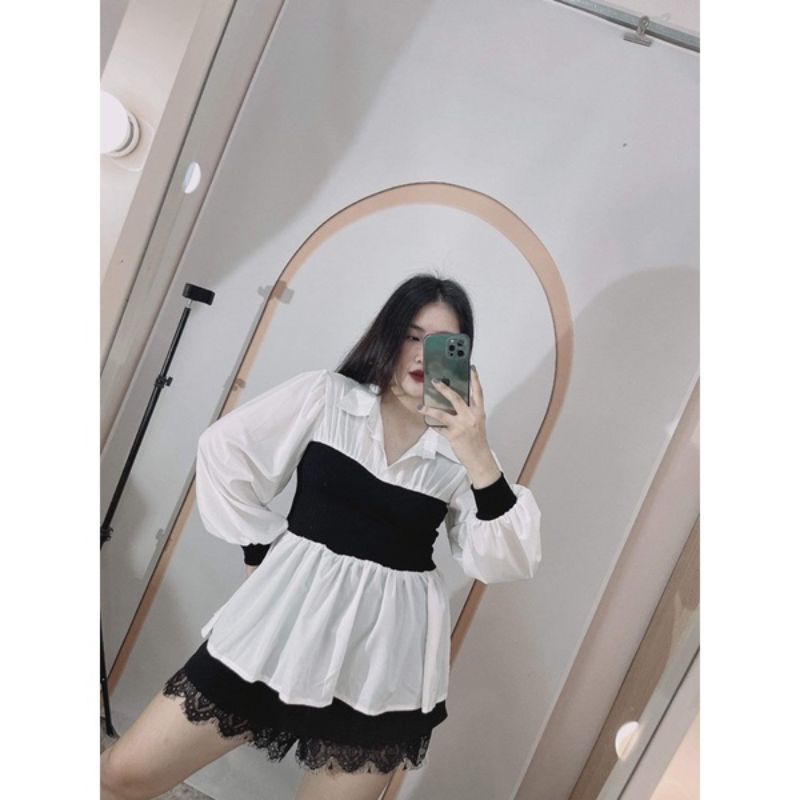 Áo sơ mi pha đen Bigsize 60_90kg hot hit