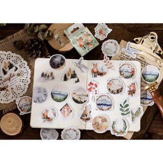 Bộ 46 Sticker Con Vật Hàn Quốc dán trang trí E48
