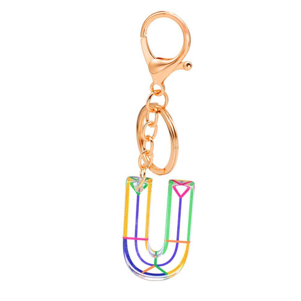 Móc Khóa In Chữ A Đến Z Trong Suốt Sáng Tạo Dễ Thương