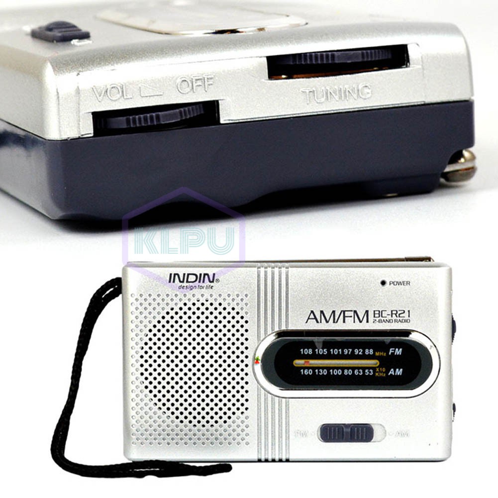 KLPU Mini Portable AM/FM Radio Telescopic Antenna Radio Pocket World Receiver Speaker #VN