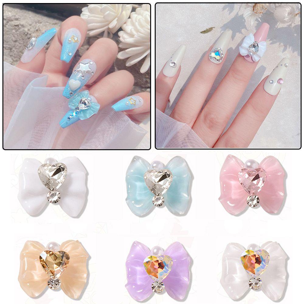 Bộ 10 Dụng Cụ Làm Móng Nghệ Thuật|Nơ Thắt Cổ Áo DIY Xinh Xắn|Phụ Kiện Làm Móng Nghệ Thuật