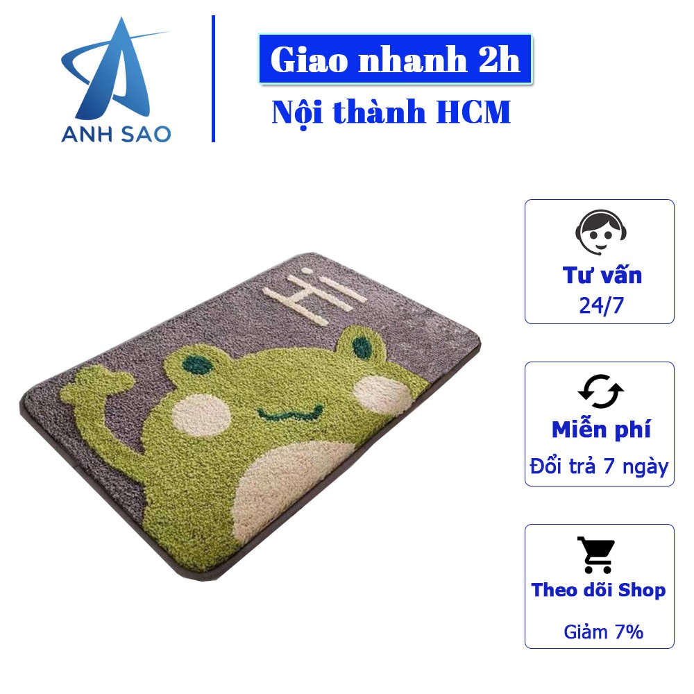 Thảm lau chân lông xù chống trượt nhà bếp nhà tắm phòng khách siêu mềm mại 40x60cm- Giao màu ngẫu nhiên