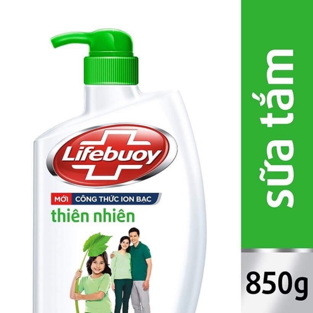 Sữa tắm Lifebuoy  850g ( có 4 mầu thiên nhiên, mát lạnh sảng khoái, chăm sóc da, bảo vệ vượt trội)