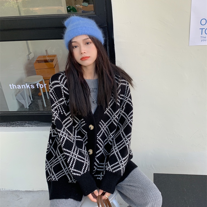 Áo khoác Cardigan dệt kim tay dài phong cách Hàn Quốc | BigBuy360 - bigbuy360.vn