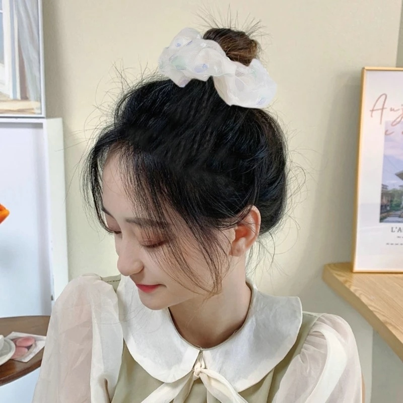 Dây Cột Tóc Lưới Co Giãn Phong Cách Hàn Quốc Cho Nữ
