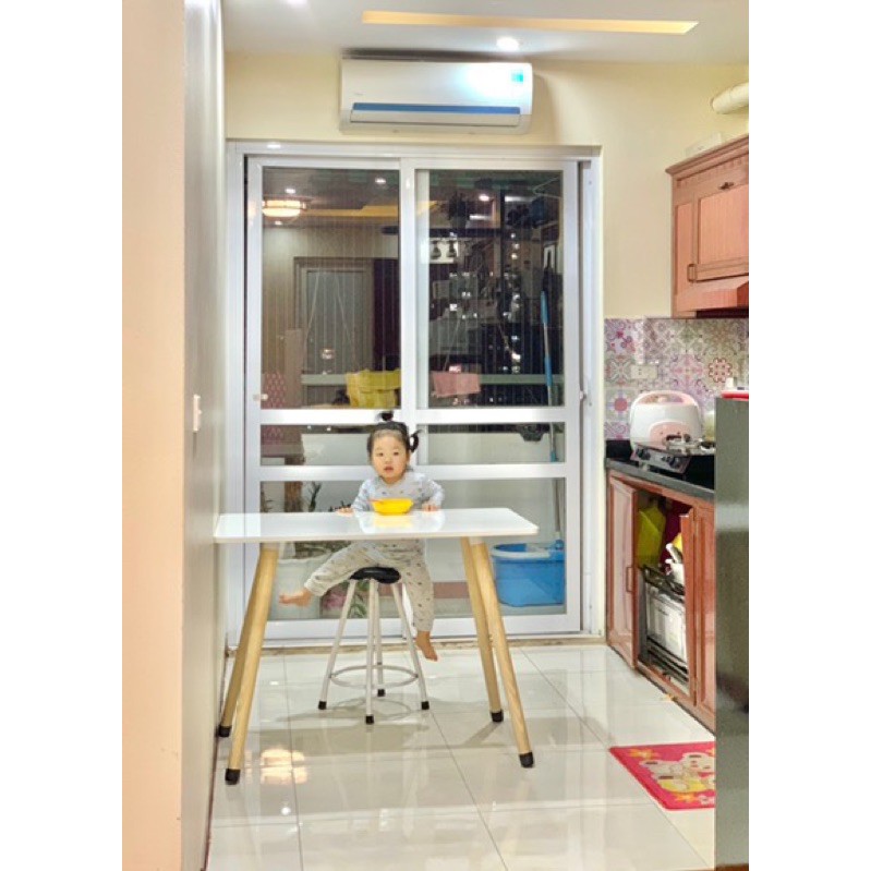 bàn làm việc bàn ăn chân gỗ tần bì 50*120cm