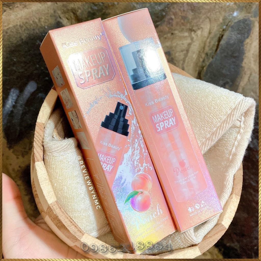 [ hot sale ] Xịt khóa nền Kiss Beauty hương Đào 110ml giữ lớp trang điểm cố định lâu trôi KBP1 | BigBuy360 - bigbuy360.vn