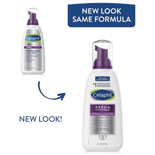 Sữa Rửa Mặt Tạo Bọt Cetaphil Derma Control Oil Removing Foam Wash / Gentle Foaming Cleanser / Redness Prone Skin Foaming