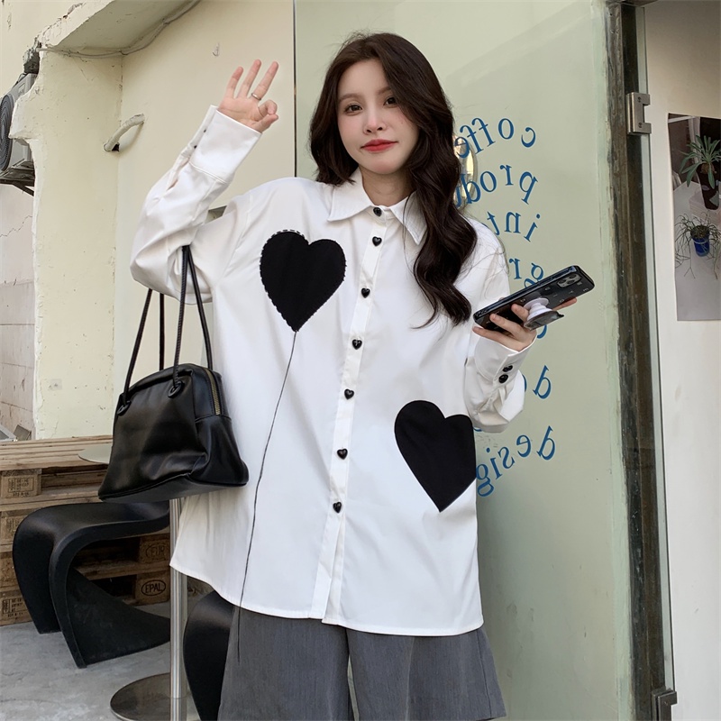 Áo Sơ Mi Trắng Tay Dài Dáng Rộng Màu Trơn Đơn Giản Thời Trang Phong Cách Hàn Quốc Cho Nữ