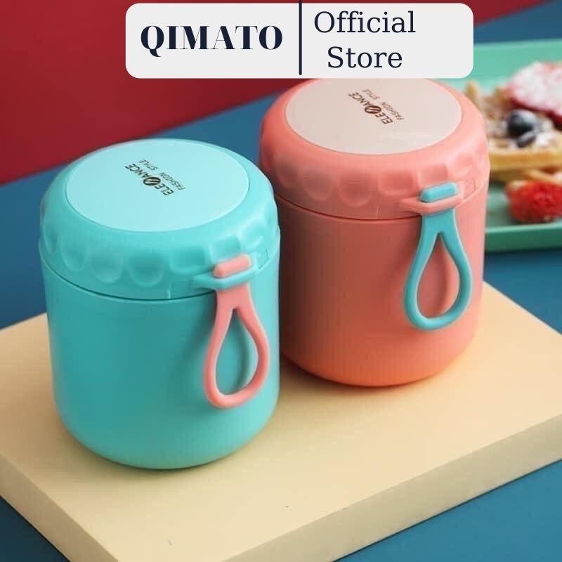 Bình ủ cháo giữ nhiệt cho bé 500ml đựng canh giữ nhiệt có cấu tạo trong bằng inox 304 an toàn khi sử dụng QMATOPVN17592