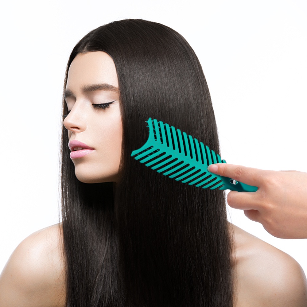 Lược Chải Tóc Mát Xa Da Đầu Siêu Mềm Hình Xương Cá Không Rối Chuyên Nghiệp Cho Tạo Kiểu Tóc Ướt Hoặc Khô