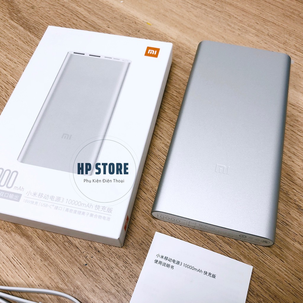 Pin Sạc Dự Phòng Xiaomi 10000mah Gen 3 Chính Hãng, Hỗ Trợ Sạc Nhanh 18W Bản Quốc Tế - Bảo Hành 6 Tháng