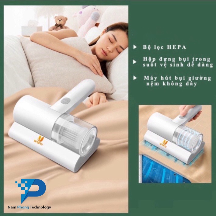 MÁY HÚT BỤI GIƯỜNG NỆM, MÁY HÚT BỤI MINI CẦM TAY CÓ TIA UV KHỬ KHUẨN, BẢO HÀNH 6 THÁNG - NAM PHONG TECHNOLOGY