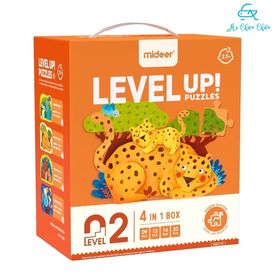 Mideer MD3141 Bộ Ghép Hình Level Up Cấp Độ 2 Chủ Đề Động Vật ( Dành Cho Bé Từ 3+)