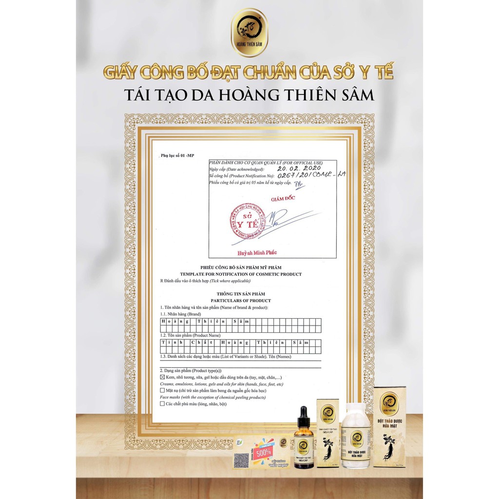 Bột Thảo Dược Rửa Mặt Hoàng Thiên Sâm