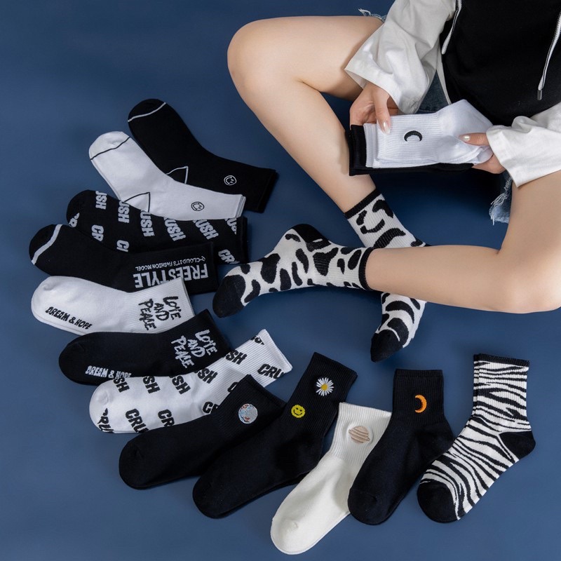 Vớ Sneaker Bắp Chân Tất Unisex Các Loại Hot Trend Cá Tính Dành Cho Cả Nam và Nữ Street Style