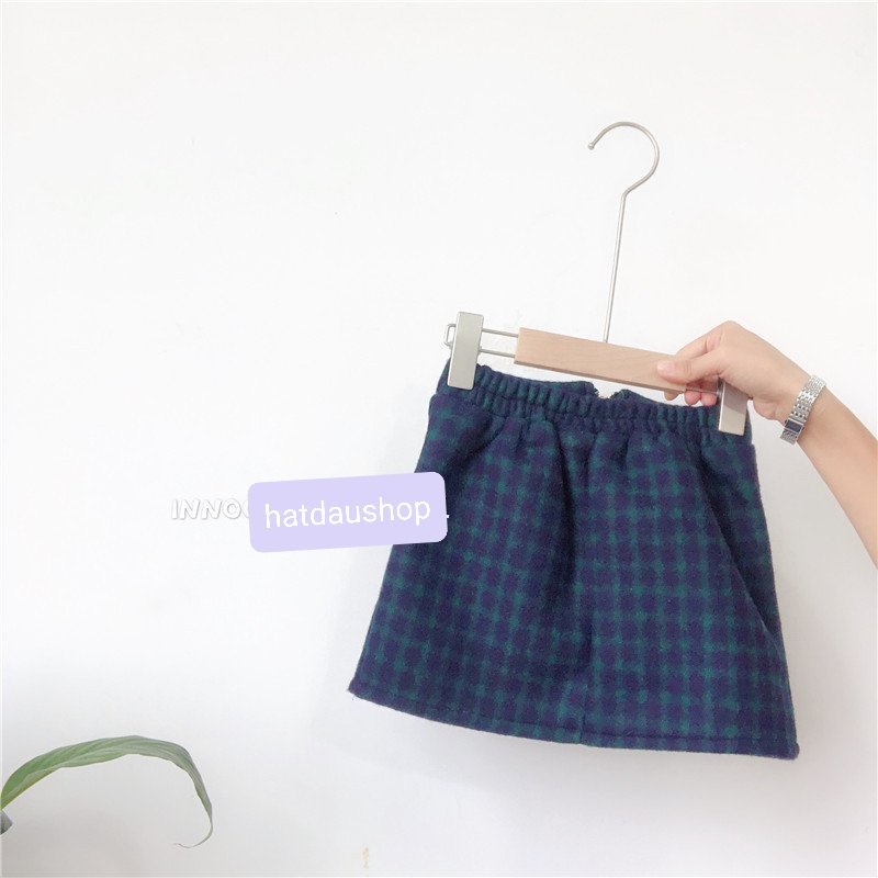 [FREE SHIP] Chân váy dạ lót lông cho bé gái chất dạ dày dặn cực ấm hàng Quảng Châu cao câp